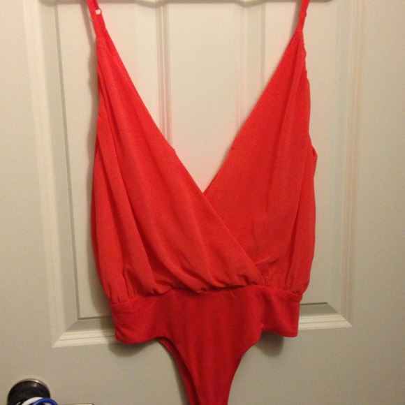 Coral body suit