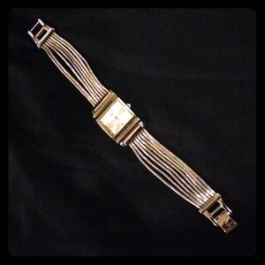 Guess silver watch.