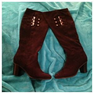 Black sexy knee hi-boots