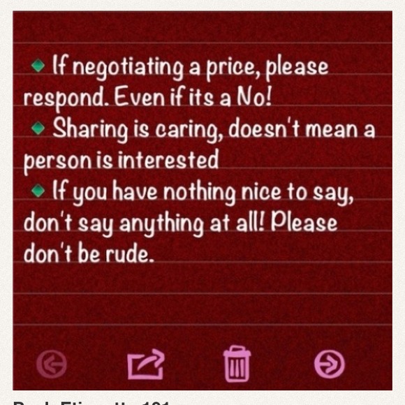 Posh Etiquette 101 😉 - Picture 2 of 2