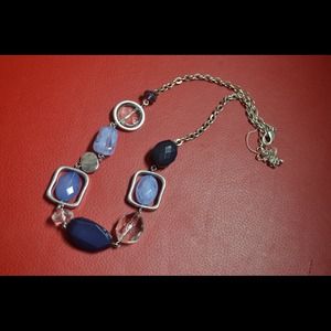 Blue beaded necklace