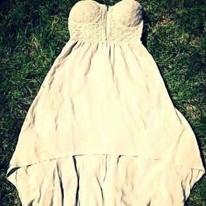 Tan mullet dress