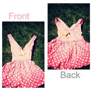 Pink polka dot jumpsuit