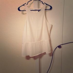 Express ivory peplum top