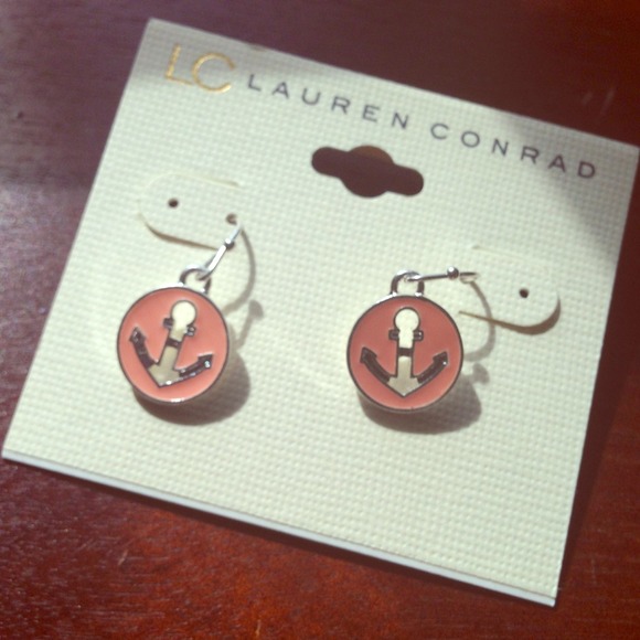 *SOLD* in Bundle - Pink and Silver Anchor Earrings