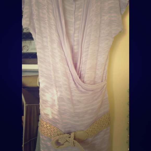 Purple shirt with belt. Never worn