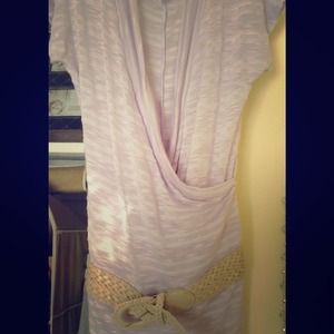 Purple shirt with belt. Never worn