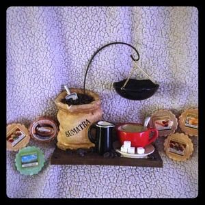 Yankee candle "cafe" tart burner + 6 tarts