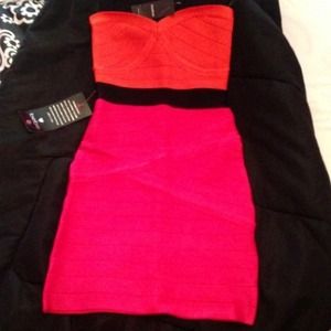 Tri color bandage dress