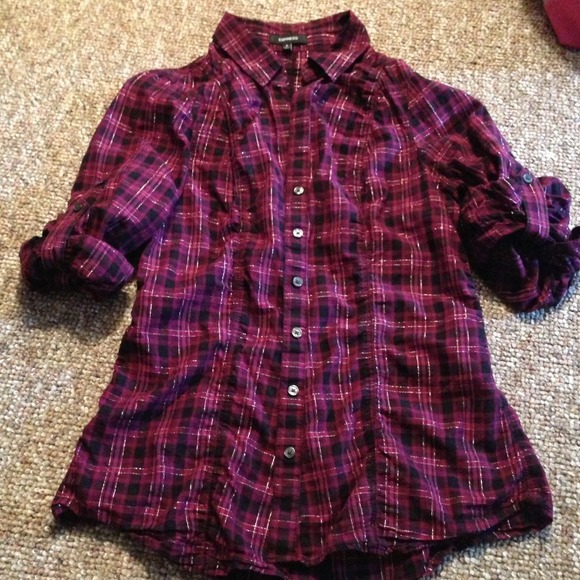 Express Plaid Top