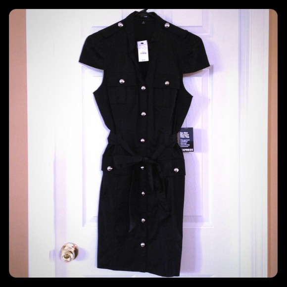 Express Black Shirt Dress