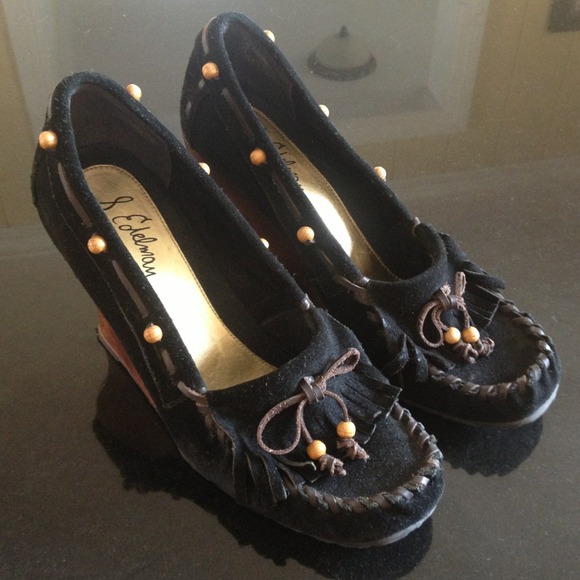 Sam Edelman Black Suede Moccasins