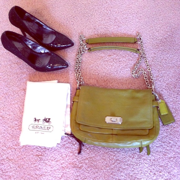 Coach leather flap