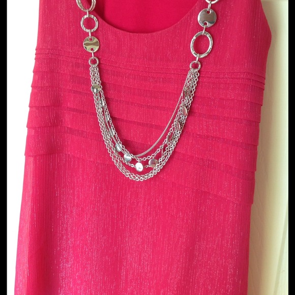 💢Bundled💢Bright Pink Express Shimmer Top