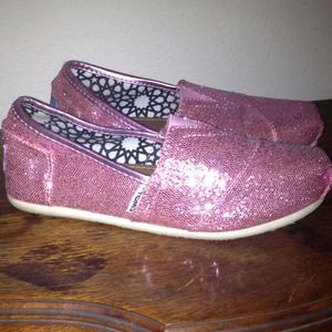 EEUC Pink glitter TOMS
