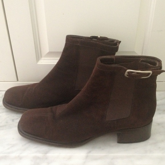 Barney's NY brown suede ankle boot