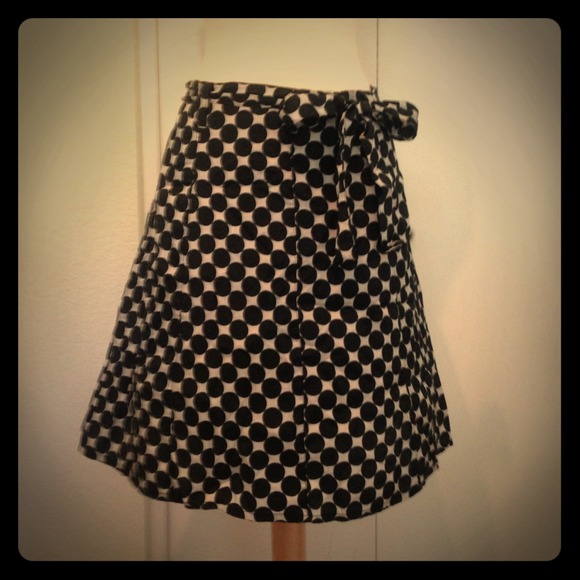 Silky Polka Dot Skirt