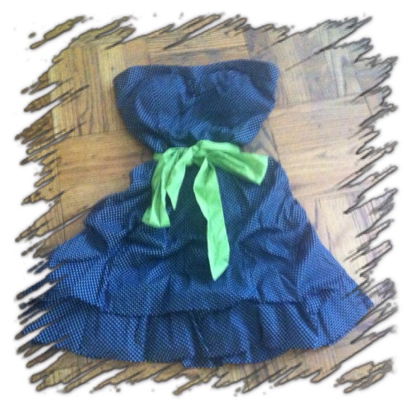 ๐Blue Polka-Dot Dress๐ NWOT - Picture 1 of 3