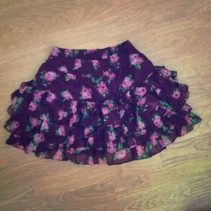 Abercrombie & Fitch floral tiered skirt