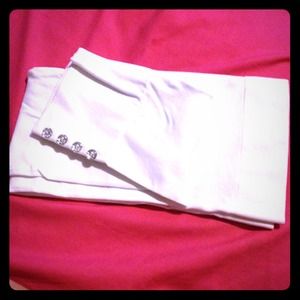 White leggings with rhinestones