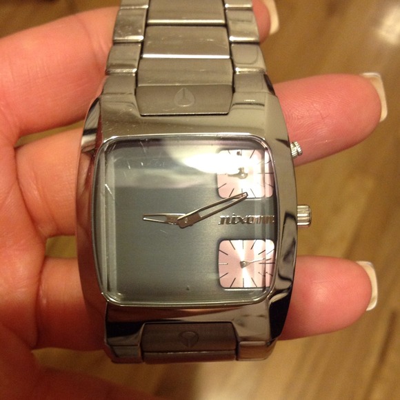 **SOLD**  Nixon grey and pink watch