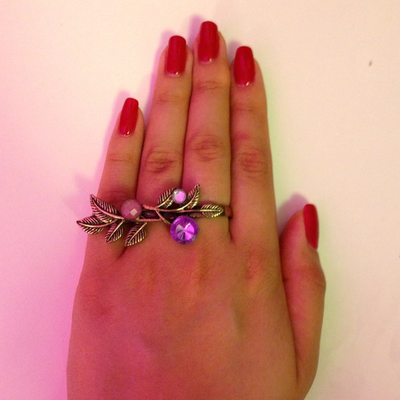 Floral Three Finger Ring - Picture 2 of 4