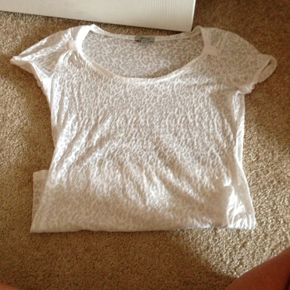 Never worn transparent cotton animal print top