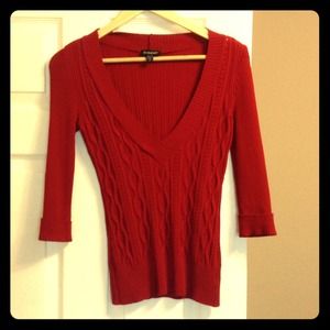 bebe red sweater