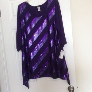 Only Nine Lord & Taylor 3X purple shirt.