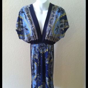 Blue and yellow geisha dress