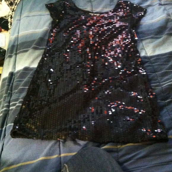 Black sequin dress