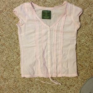 🚨SOLD🚨BUNDLED🚨 Polo light pink stripe shirt