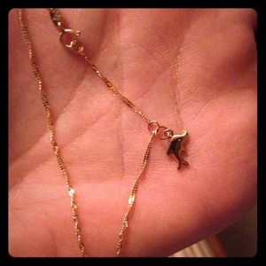 Small dolphin anklet 10kt gold NEVER WORN