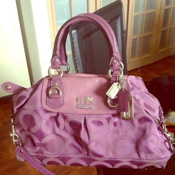 Purple coach purse