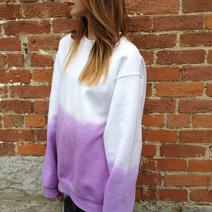 Oversized Purple Dip Dye Sweater