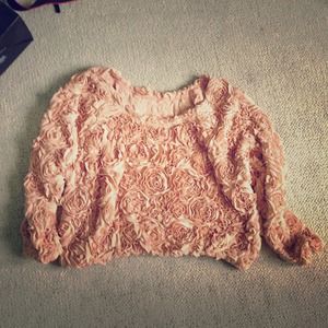 American Apparel 3D Mesh Floral Jumper