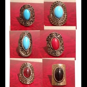 ⛔SOLD⛔cocktail rings! All adjustable sizing!