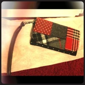NWOT Plaid&Dots Wallet