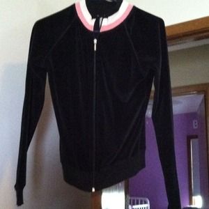 Black soft jogging suit top
