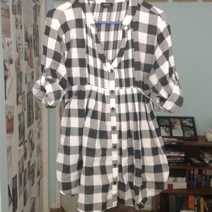 Gingham tunic