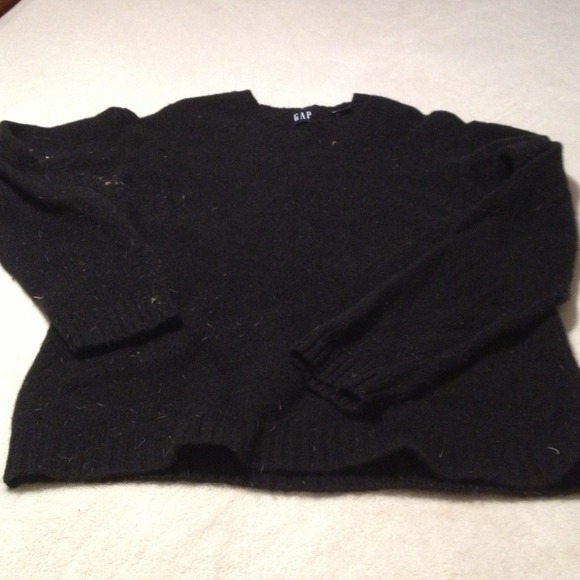 Black wool sweater