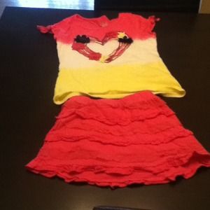 Top with matching shirt