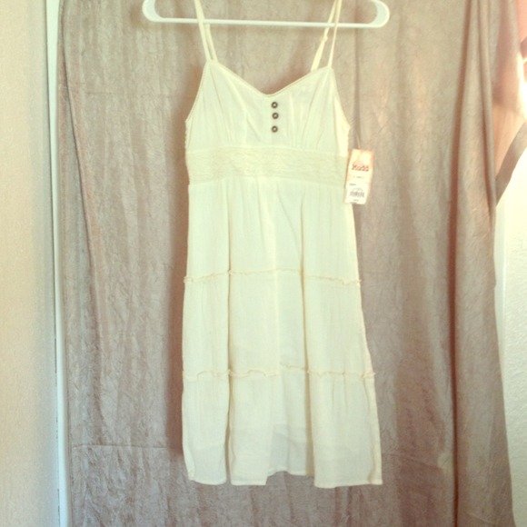 Off-white spaghetti strap dress
