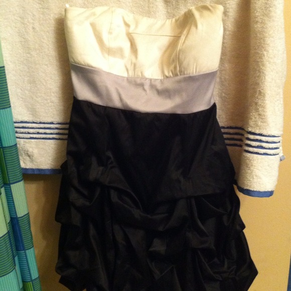 Ruby rox cream silver and black dress