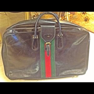 Gucci leather 1970's luggage 2pc  all org . 28x16
