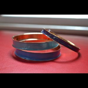 3 blue tones bangles