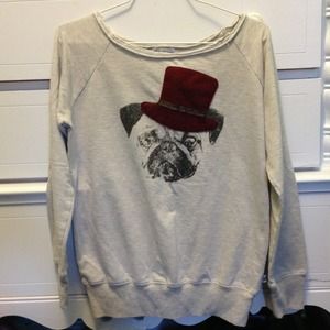 Printed pug sweater