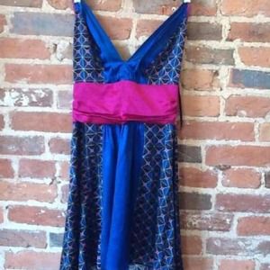 Bebe multi-color halter dress size XS