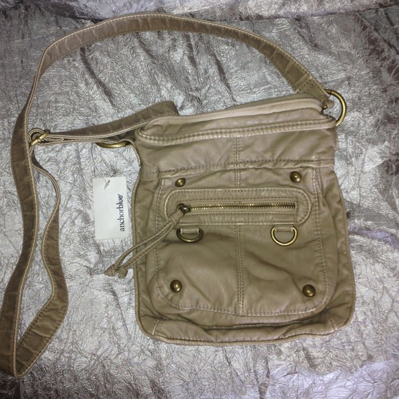 Tan crossover purse