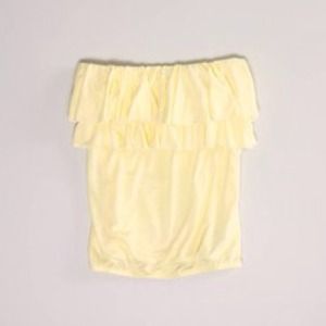 American Eagle yellow ruffled tube top. Reserved!